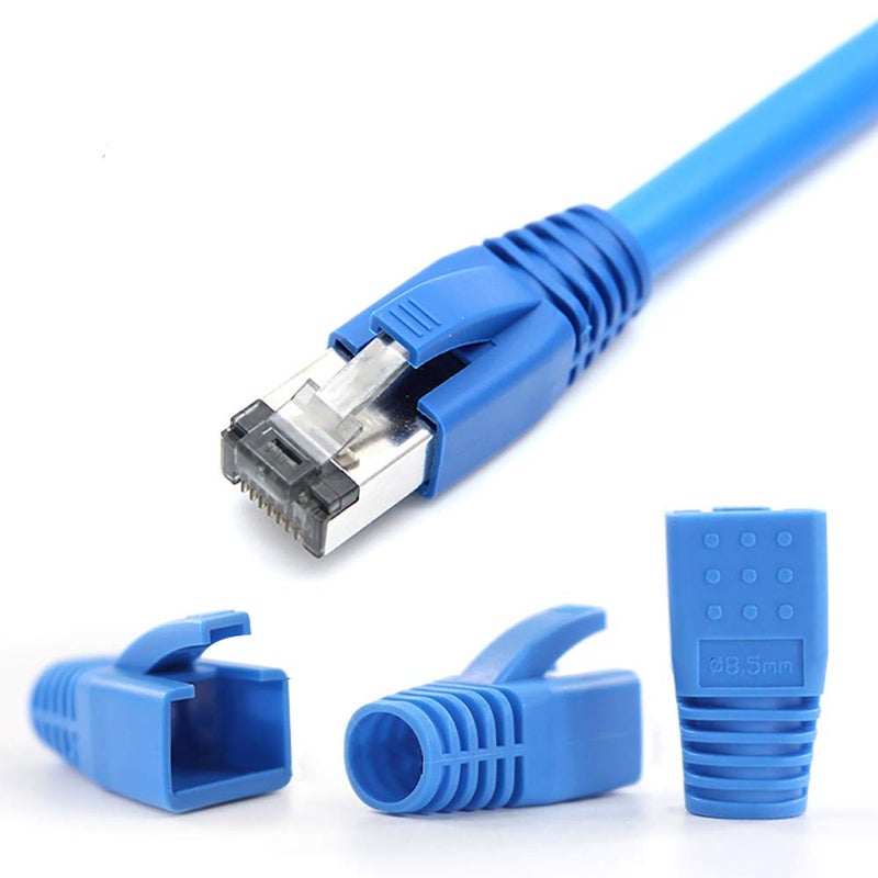 VIVOCH 50 Pcs Cat7 Cat7A Cat8 Strain Relief Boot, RJ45 Plug Connector Cover Modular Network Plug Connector Cap Cable Connector Boots, Blue - Image 3